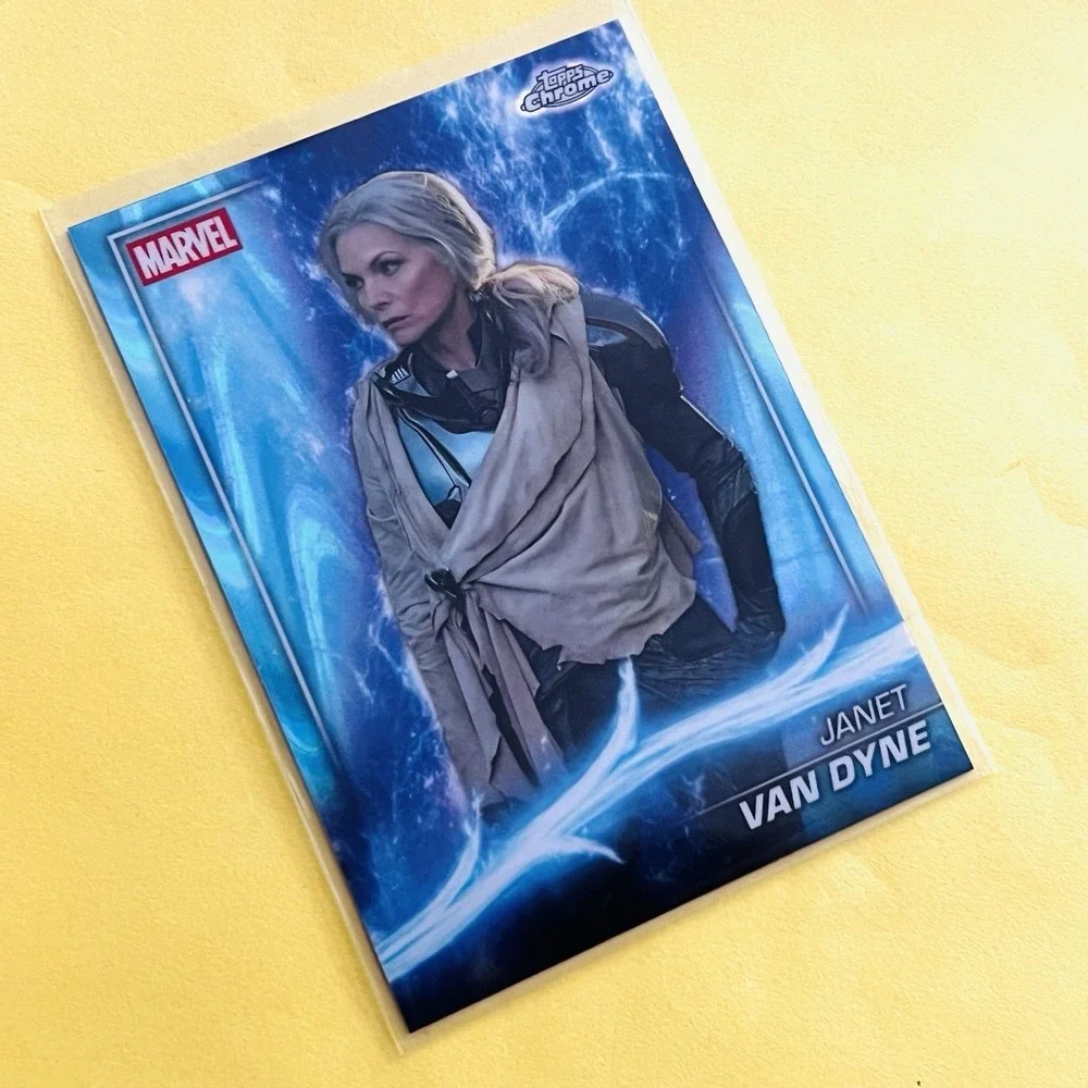 2025 Topps Chrome Marvel Studios - Janet Van Dyne #92 Sky Blue Raywave Refractor